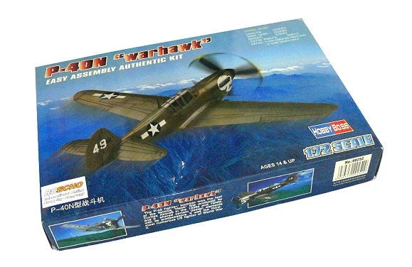 HOBBYBOSS P-40N Warhawk model kit box, 1/72 scale