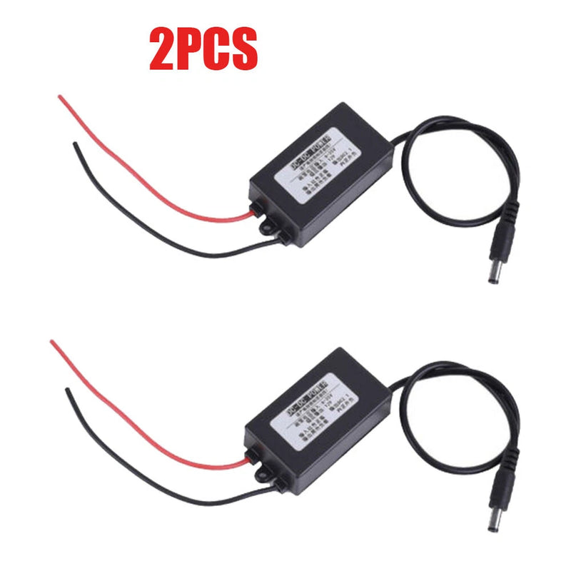 2x DC-DC 6V-35V to 12V Buck Boost Power Supply Module Stabilizer w/ DC Connector