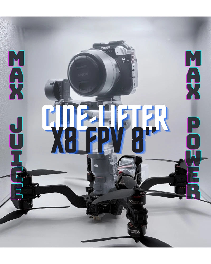 (Complete Custom Build) X8 Cine-lifter 8inch With O4 Air Unit FPV