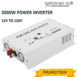 3000W Pure Sine Wave Inverter 12V DC to AC Power Converter Solar Home Truck Car
