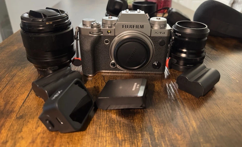 Fujifilm X-T4 Mirrorless Camera w/ 56mm & 23mm Lenses/ No box/