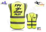 FPV Drone Pilot High Visibility Safety Vest  360* REFLECTIVE+POCKETS FRONT/BACK