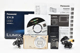 (NEAR MINT )Panasonic LUMIX DMC-ZX3 GOLD w/ Box & Charger from Japan #2654485