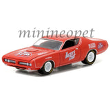 GREENLIGHT 41010 E 1971 71 DODGE CHARGER STP 1/64 DIECAST MODEL CAR RED