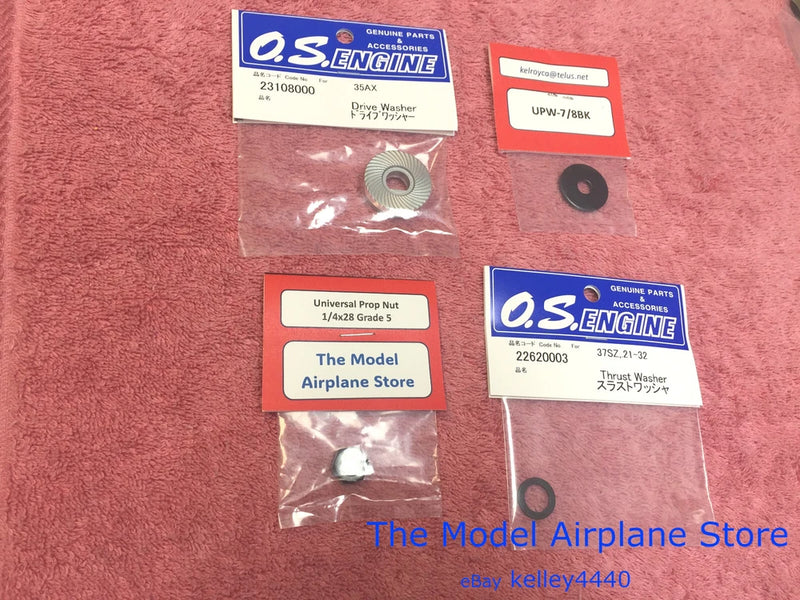OS Max 35 AX Propeller Washer Thrust Washer Shim and Upgrade Nut