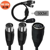 5 PIN MIDI DIN Female to Dual DIN Male Socket Splitter Audio Adapter Cable 50cm