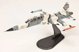 White and gray F-5F Tiger II 1/72 jet model on black display stand, VFC-111 markings