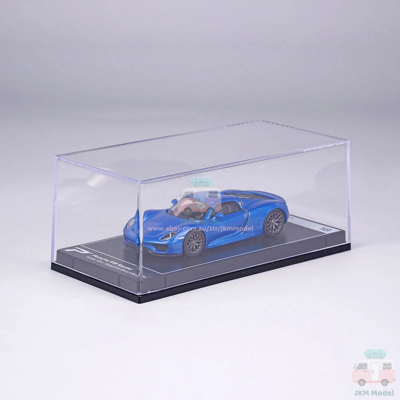1:64 Porsche 918 Spyder Model Car Alloy Diecast Vehicle Collection Gift Blue