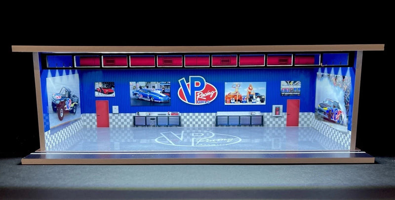 CUSTOM VP Race Interior Garage Theme 1:64 Model Diorama with LED Lighting