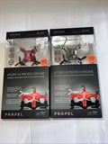 Propel Atom 1.0 Micro Drones Quadrocoptors Red and Silver Wireless NIB QTY 2