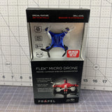 Blue micro quadcopter drone in retail box, indoor/outdoor wireless