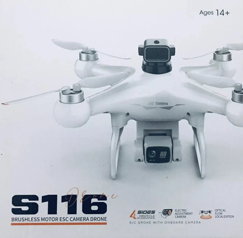 S116 Brushless Motor ESC Camera Drone - Black - Toy - Ages 14+