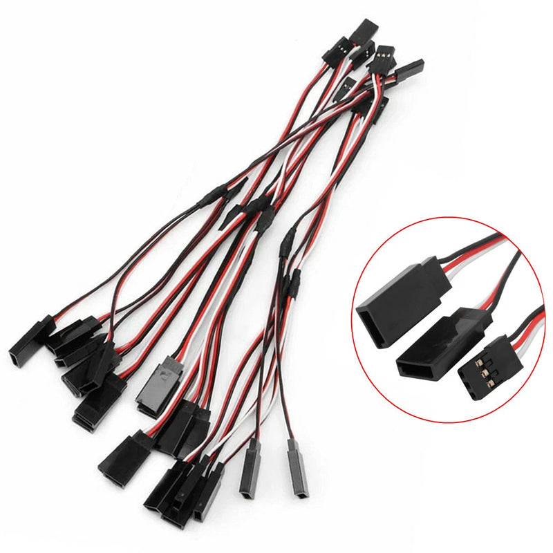 5x 10x 30cm Servo Y Extension Cord Cable Lead Wire for JR Futaba RC Car Airplane