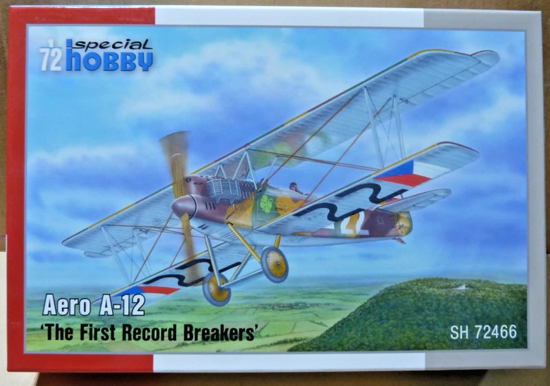 1:72 Special Hobby Aero A-12 model kit box art with painted aircraft illustration