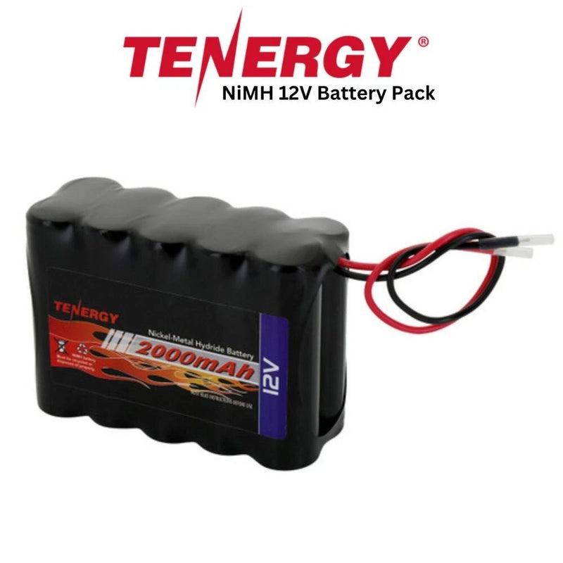 Tenergy 12V 2000mAh NiMH Battery Pack w/ Bare Leads DIY Rechargeable RC Battery