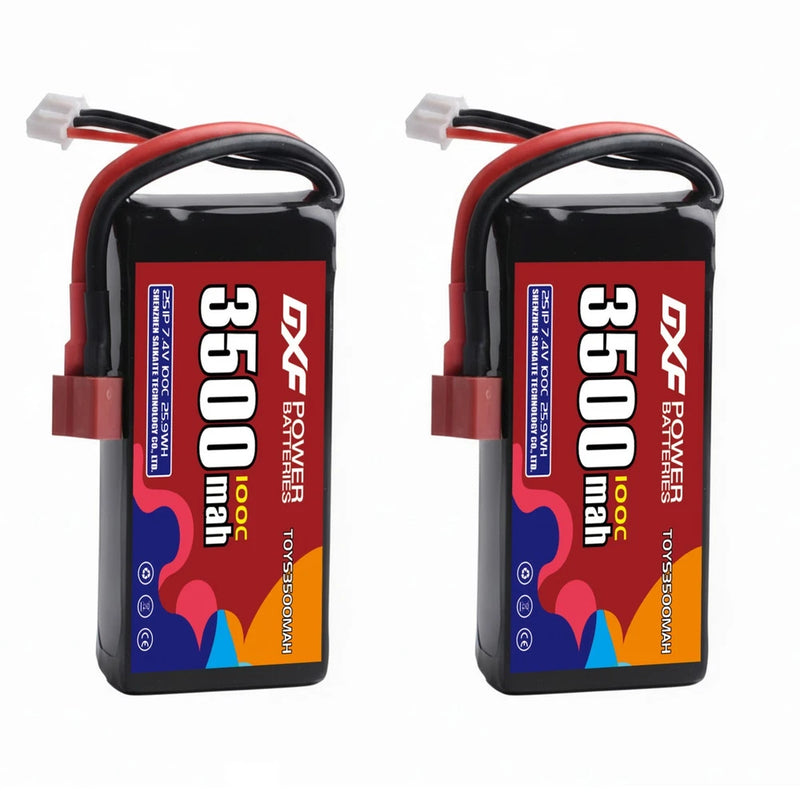 7.4V 3500mAh 2S LiPo RC Battery for Wltoys 144010 12428 124019 124018 Upgrade