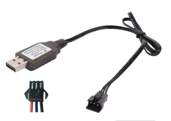 USB Charging Cable RC LiPO Battery Adapter Charger 7.4v JST SM 3P Connector Plug