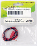 RC helicopter tail motor connector with red/blue wire leads
