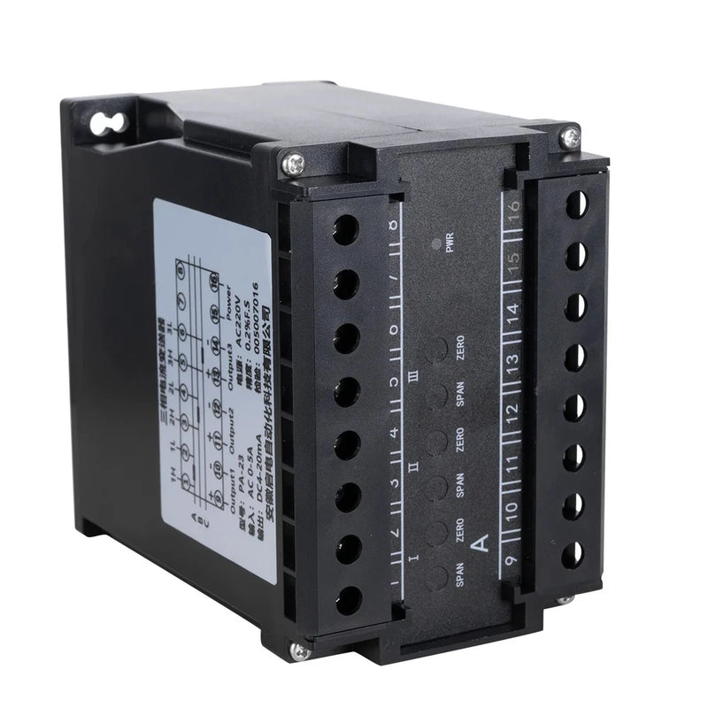 Current Transmitter Sensor 3Phase AC 4-20mA 0-5V 0-10V 0-5A Industrial Converter