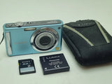 Panasonic LUMIX DMC-FS3 Digital Camera Sky Blue With 2GB SD Card &  Battery