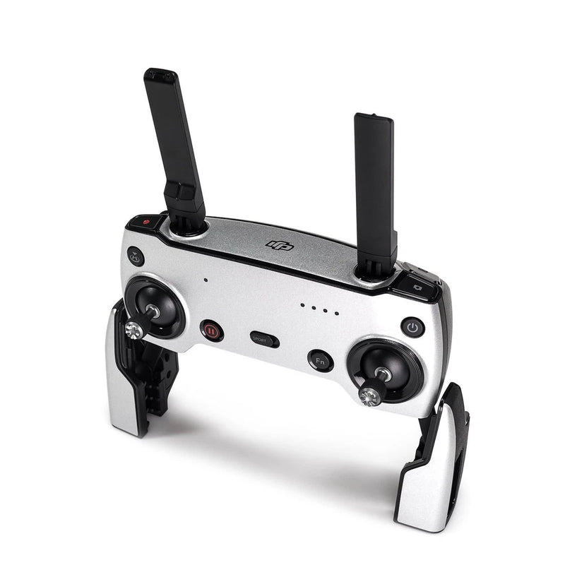 WRAPGRADE drone skin sticker for controller, silver/gray with black accents