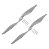 Drone propeller set 12x8 inches with adapter rings, 2-pack