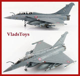 1/72 Rafale B fighter jet model with SCALP missiles, gray Air Force livery