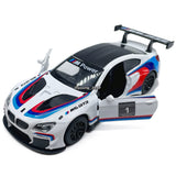 1:44 M6 GT3 Model Toy Car Alloy Diecast Toy Vehicle Doors Open Pull Back