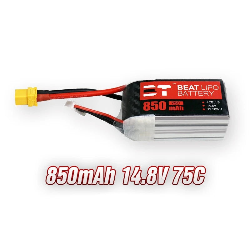 NEW 850mah 4S 14.8V 75C Replace B attery for FPV Quad Racing Drone Battery