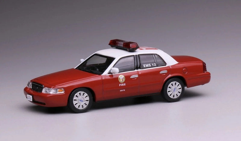 BT 1:64 596 Red LA LAFD Fire Crown Victoria CV EN114 Model Diecast Collect Car