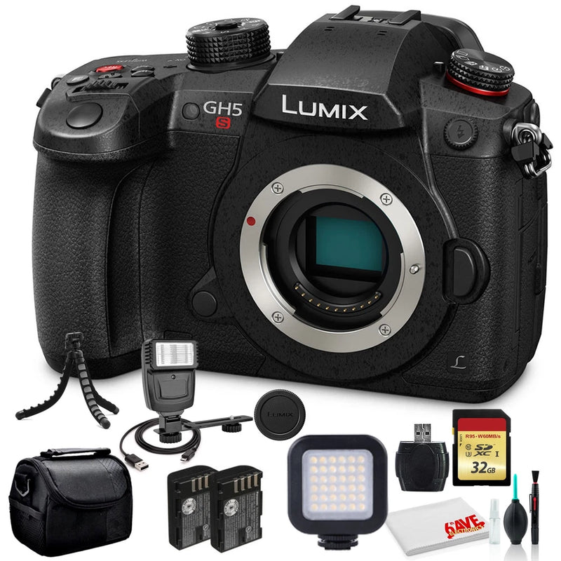 Panasonic Lumix DC-GH5S Mirrorless Digital Camera (DC-GH5S) Bundle +Sony 32GB TO