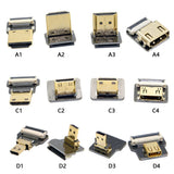NFHK FPV Dual Up Angled 90 Degree HDMI Type A Male to Male HDTV FPC Flat Cable