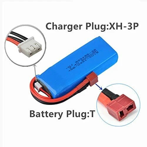 1pcs 7.4V 3000mAh Lipo Battery T Plug for WLTOYS 144001 1/14 RC Car Upgrade Part