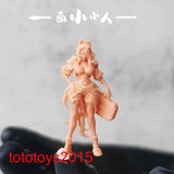 1/64 1/87 1/43 Fox Girl Monster Scene Minatures Figures Doll For Cars Model Toy