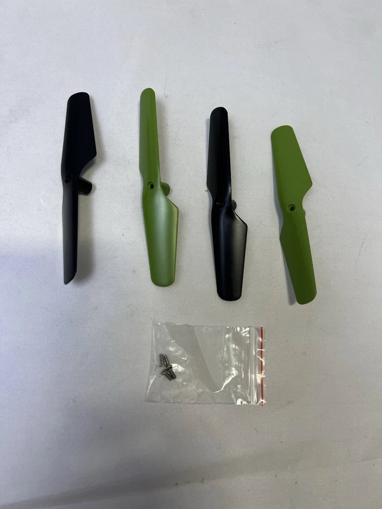 Drone Propellers 5?? Set of 4 Black Green With Screws Replacement Parts