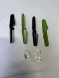 Drone Propellers 5?? Set of 4 Black Green With Screws Replacement Parts