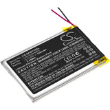 Rechargeable lithium polymer battery pack with circuit label, silver wrapper, wires attached