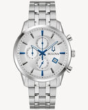 Bulova Watch Sutton Model 96B404 Leather Strap Quartz 41mm Battery