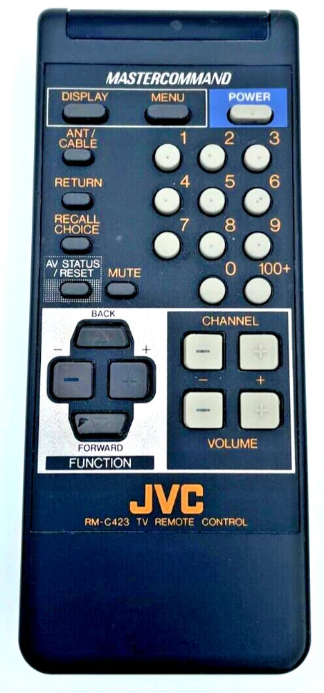 JVC Black MASTERCOMMAND TV CAB Vintage Remote Control Battery AA Model RM-C423 Battery