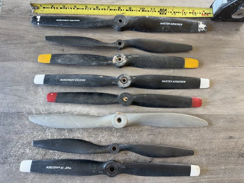 8 Used RC Airplane Propeller Lot Master Airscrew APC 16?? Plane Hobby Craft