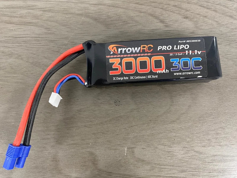 Arrow RC PRO Lipo 3000mah 30c battery 11.1v Battery