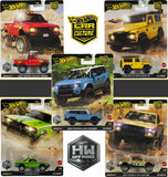 Hot Wheels Car Culture Off Road die-cast car on blister card, 5 model options