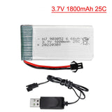3.7V 1800mAh 25C Lipo Battery SM plug for SYMA X5SW X5 X5S X5C M18 H5P KY601S RC