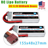 2X 11.1V 3S 50C 6000mAh LiPo Battery Dean Plug for ARRMA FELONY 6S BLX LIMITLESS