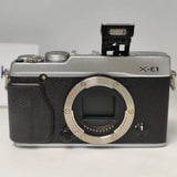 Fujifilm X Series X-E1 16.3MP Mirrorless Digital SLR Camera Body Silver 95% New