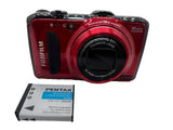 Fujifilm FinePix F550 EXR RED 16MP Compact Digital Camera 15x Wide Zoom GPS