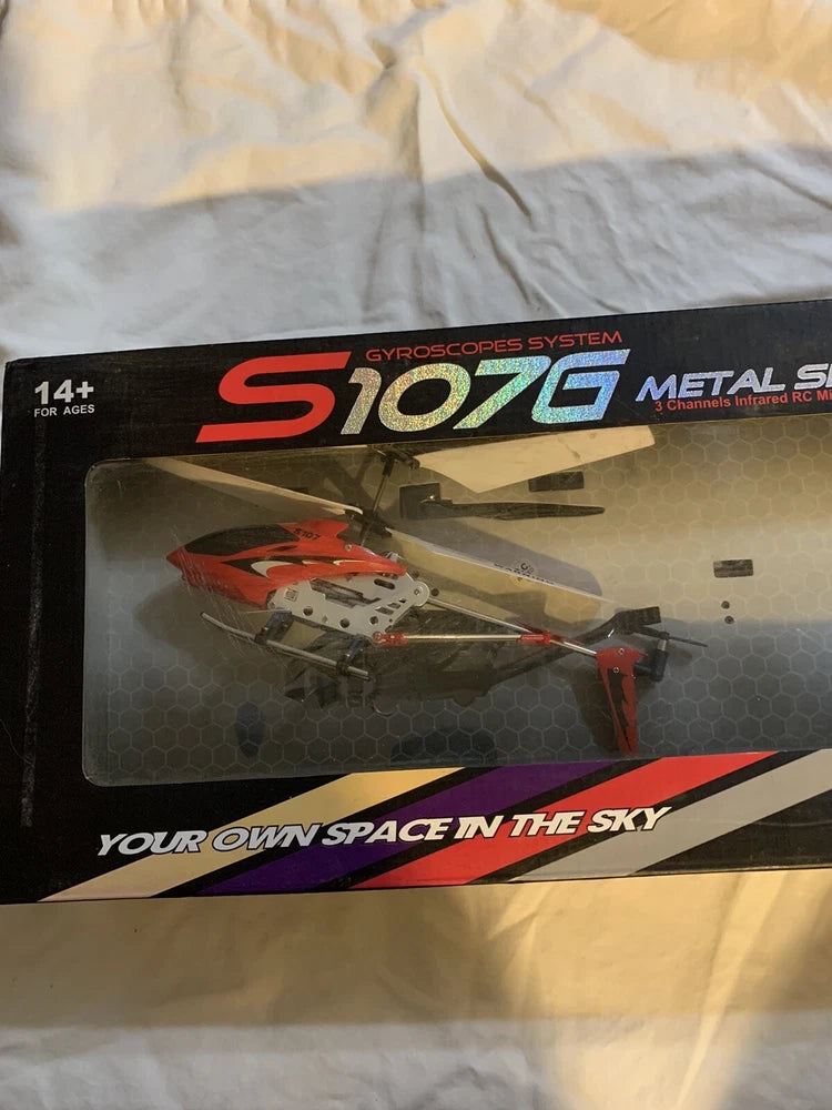 Syma Radio Control Mini Helicopter Red Metal Series S107G 3 Channels Infrared