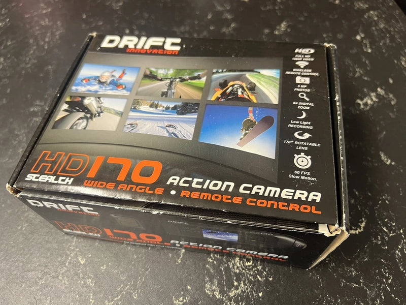 Drift Innovation HD170 Stealth Action  Camera, boxed plus accessories, no AV/USB