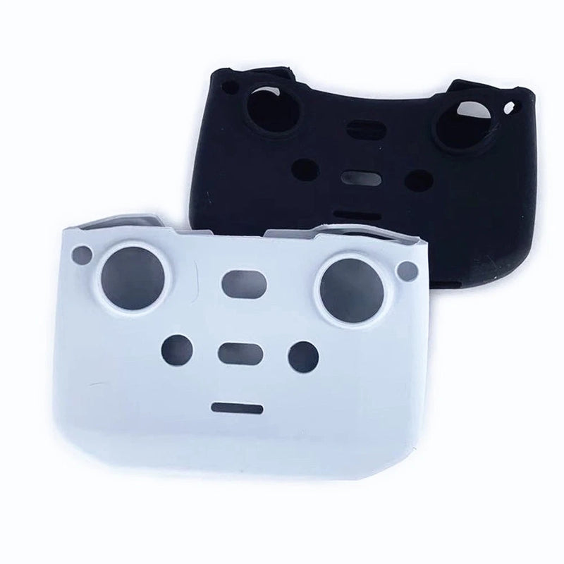 Silicone remote controller case cover, black and light gray, with cutouts