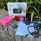 Panasonic LUMIX DMC-S2 14MP Compact Digital Camera in Red with SD Card - Superb